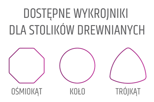 dostępne blaty stolików reklamowych