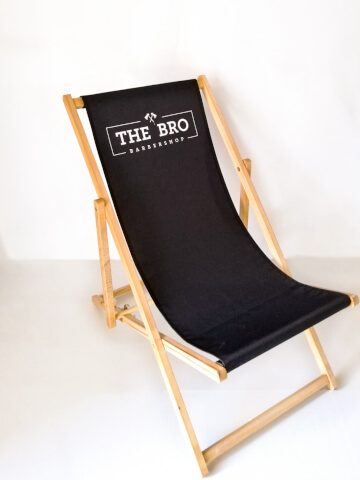 Leżak reklamowy dla firmy The Bro